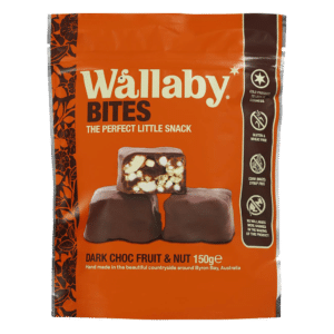 wallaby bites dark choc and nut