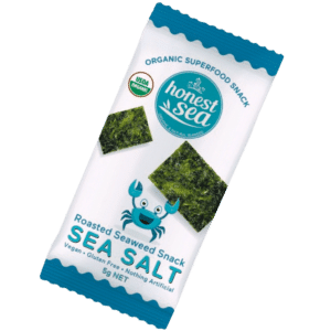 honest sea sea salt roasted seaweed snack