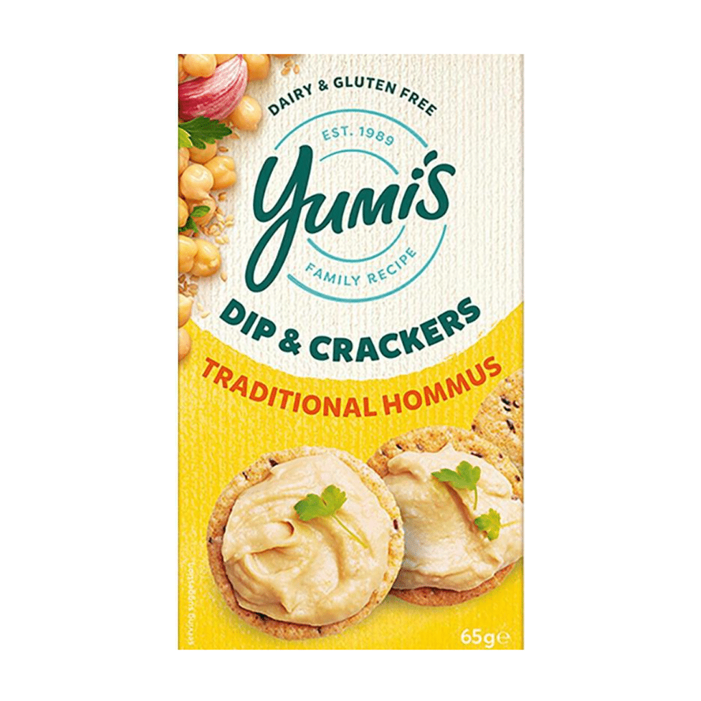 Yumi's hommus dip and crackers